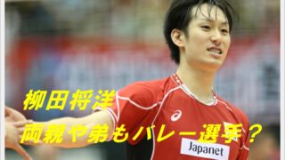 柳田将洋の家族に驚愕!両親や弟の貴洋もバレー選手?実家についても2