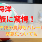 柳田将洋の家族に驚愕！両親や弟の貴洋もバレー選手？実家についても