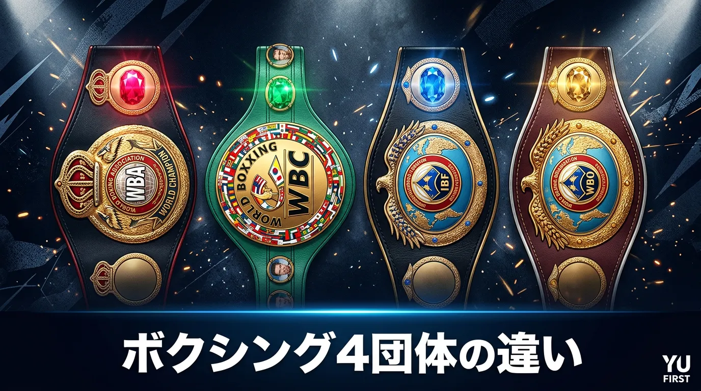 ボクシングの4団体とは？WBA・WBC・IBF・WBOの違いをわかりやすく解説